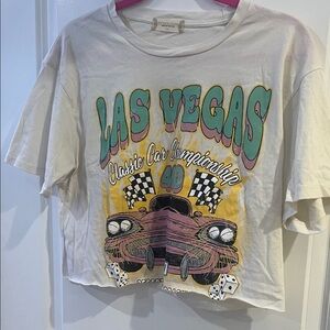 Las Vegas Classic Car Cropped T-Shirt
